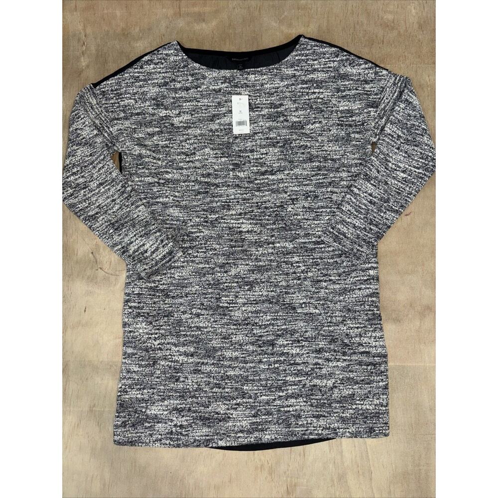 NWT Banana Republic Petite Med Gray Tunic Shift Dress Long Sleeve Travel Career